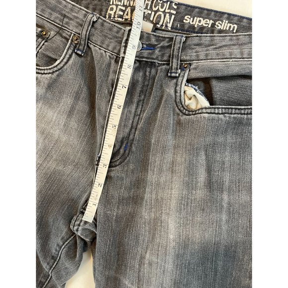 Kenneth Cole Reaction Womens Jeans Super Slim Straight Leg Black Size 32x30 - Picture 9 of 12